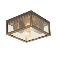 QAZQA Vintage plafondlamp antiek goud IP44 2-lichts - Charlois - thumbnail