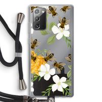 No flowers without bees: Samsung Galaxy Note 20 / Note 20 5G Transparant Hoesje met koord