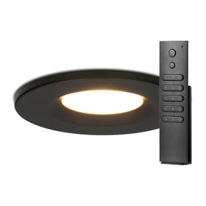 HOFTRONIC™ Set van 16 stuks dimbare LED inbouwspots zwart Venezia 6 Watt 2700K IP65 incl. afstandsbediening