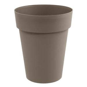 EDA Toscane Bloempot - kunststof - taupe - D44 x H53 cm - binnen- en buitenshuis
