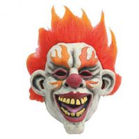 Latex horror masker enge clown flames   - - thumbnail