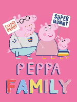 Peppa Pig fleece Plaid Family - 100 x 140 cm