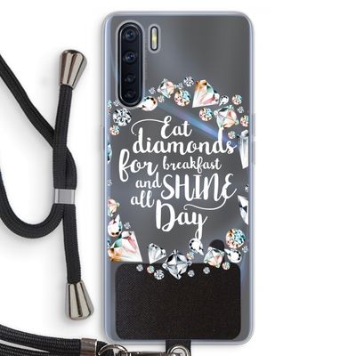 Diamonds: Oppo A91 Transparant Hoesje met koord