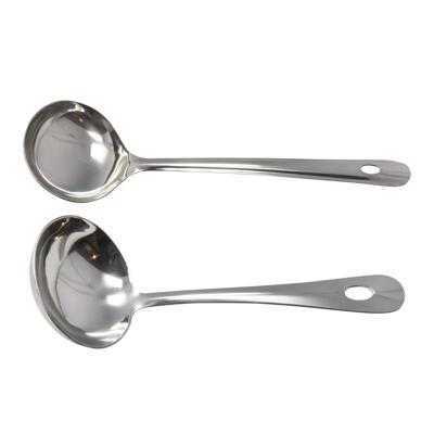 Keuken opscheplepels - 2x - rvs - soeplepel en sauslepel - Opscheplepels - Keukengerei - zilver Keuken opscheplepels - 2x - rvs - soeplepel en sauslepel - Opscheplepels - Keukengerei - zilver