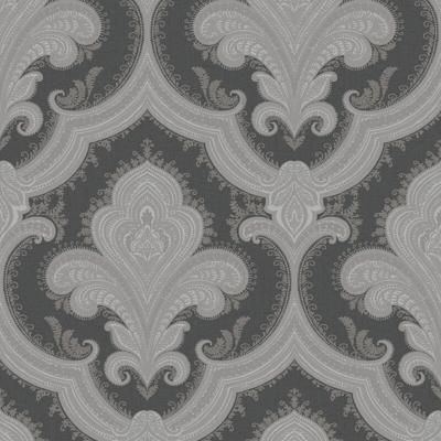 Dutch Wallcoverings Casbah/Bs1 Damask Black/Grey - Zwart/Grijs