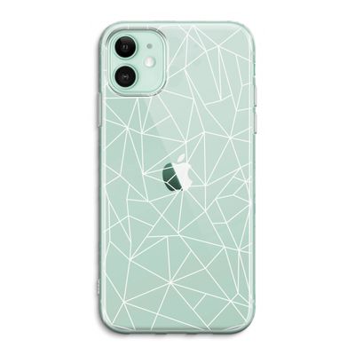 Geometrische lijnen wit: iPhone 11 Transparant Hoesje