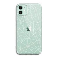 Geometrische lijnen wit: iPhone 11 Transparant Hoesje