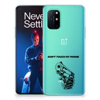 OnePlus 8T Silicone-hoesje Gun Don't Touch My Phone