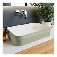 Waskom Mondiaz Arvo | 55x13x38 cm | Solid Surface | Vrijstaand | Rechthoekig | Army