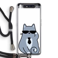 Cool cat: Samsung Galaxy A80 Transparant Hoesje met koord