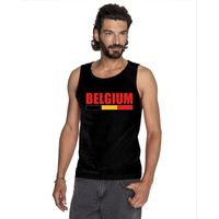 Zwart Belgium supporter singlet shirt/ tanktop heren