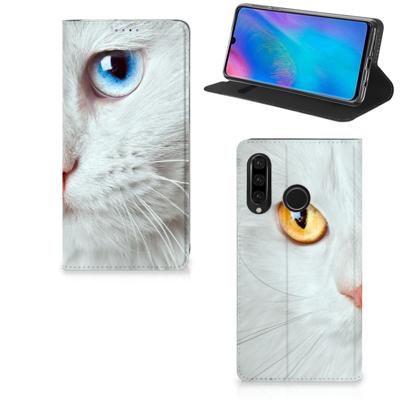 Huawei P30 Lite New Edition | Hoesje maken | Witte Kat