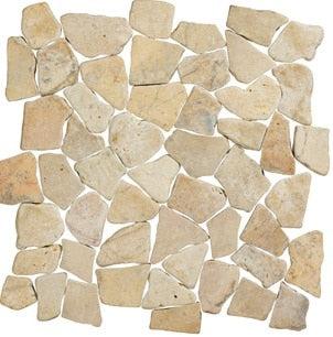 Stone Line Palladiana Mozaiek Tegel Breuk - Crème / Beige Marmer Ongeglazuurd 300x300mm