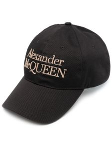 Alexander McQueen casquette à logo brodé - Noir