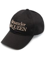 Alexander McQueen casquette à logo brodé - Noir - thumbnail