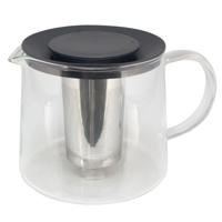 Theepot - 1,5 liter - met filter - glas/kunststof - theekan - thumbnail