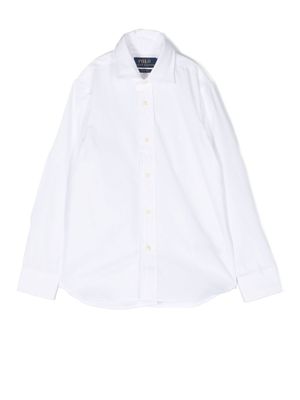 POLO RALPH LAUREN KIDS chemise à boutonnière - Blanc