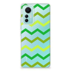 Xiaomi 12 Lite TPU bumper Zigzag Groen