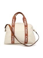 Chloé Kids sac à langer en coton à logo imprimé - Tons neutres