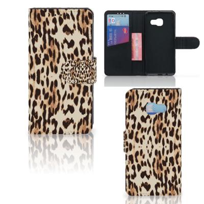 Samsung Galaxy A3 2017 | Telefoonhoesje | Met pasjeshouder | Leopard