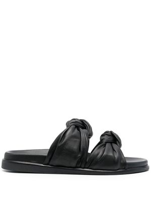 Dear Frances tongs en cuir - Noir
