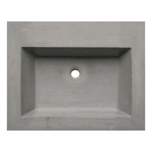 Sanisupply Concrete wastafelblad 60x47x5 cm zonder kraangat beton grijs mat
