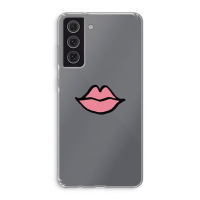 Kusje: Samsung Galaxy S21 FE Transparant Hoesje
