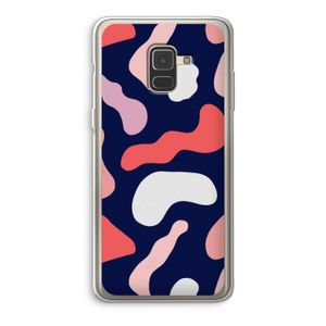 Memphis Shapes Pink: Samsung Galaxy A8 (2018) Transparant Hoesje