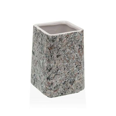 Tandenborstelhouder Versa Grijs Keramisch Plastic 7 x 10 x 7 cm