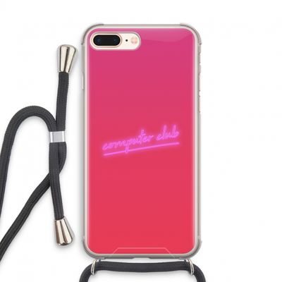 Vice Glow: iPhone 8 Plus Transparant Hoesje met koord
