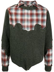 Maison Margiela x Pendleton pull à empiècement contrastant - Vert