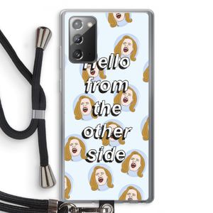 Hello: Samsung Galaxy Note 20 / Note 20 5G Transparant Hoesje met koord