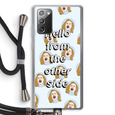 Hello: Samsung Galaxy Note 20 / Note 20 5G Transparant Hoesje met koord