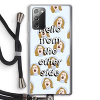 Hello: Samsung Galaxy Note 20 / Note 20 5G Transparant Hoesje met koord