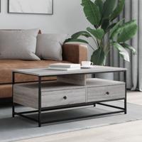 Salontafel 100x51x45 cm bewerkt hout grijs sonoma