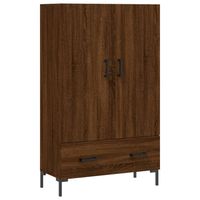 vidaXL Hoge kast 69,5x31x115 cm bewerkt hout bruin eikenkleur