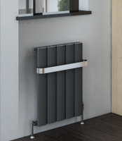 Eastbrook Malmesbury aluminium design radiator 180x28cm Antraciet 809 watt - thumbnail