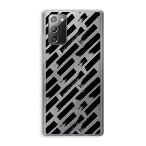 Zwarte vegen: Samsung Galaxy Note 20 / Note 20 5G Transparant Hoesje