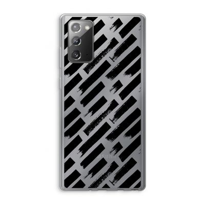 Zwarte vegen: Samsung Galaxy Note 20 / Note 20 5G Transparant Hoesje