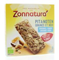 Zonnatura Pit en notenreep amandel & kokos 25 gr bio (3 st)