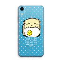 Sleep All Day: iPhone XR Transparant Hoesje