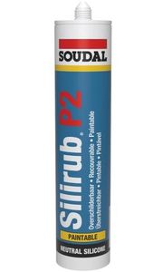 Soudal Silirub P2 | Beglazingskit | Wit Ral 9010 | 600 ml - 116357