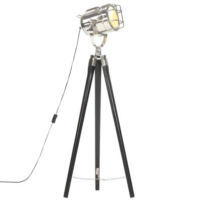 VidaXL Vloerlamp driepoot 97 cm massief mangohout zwart