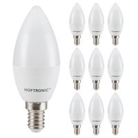 10x E14 LED Lamp - 4,8 Watt 470 lumen - 4000K neutraal wit licht - Kleine fitting - Vervangt 40 Watt - C37 kaarslamp