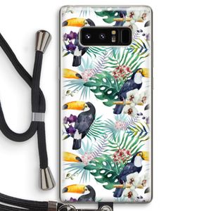 Tukans: Samsung Galaxy Note 8 Transparant Hoesje met koord