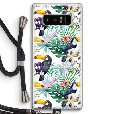 Tukans: Samsung Galaxy Note 8 Transparant Hoesje met koord
