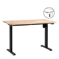 Leen Bakker - Bureau Homeworx Zit/sta Elektrisch Verstelbaar - Mangohout/zwart - 75/118x120x70 Cm - Mangohout/Hout - Bruin
