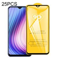 Voor Vivo Y5s 25 PCS 9D Full Glue Full Screen Tempered Glass Film