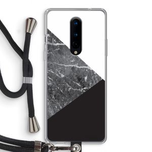 Combinatie marmer: OnePlus 8 Transparant Hoesje met koord