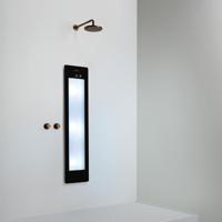 Sunshower Round Medium Plus - Inbouw - Infrarood + Uv - 33 x 140 x 10 cm - Zwart